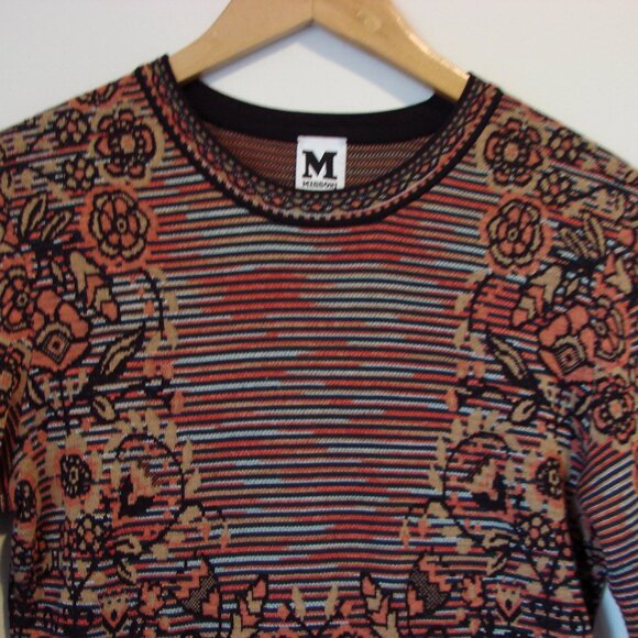 Missoni Knit Wool Blend Dress Multicolour Pattern Long Sleeve Size 44 or 8 - Picture 3 of 12